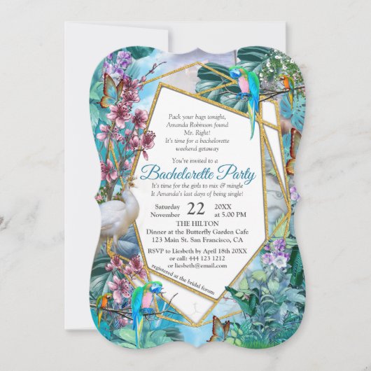 Invitation Paysage tropical (Devant)