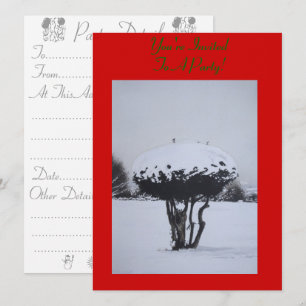 Invitation paysage unique de noël paysage de neige