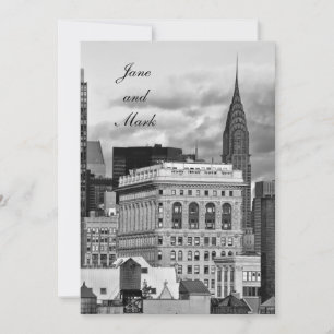 Invitation Paysage urbain de NYC Chrysler Building Flatiron B