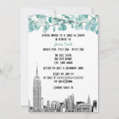 Invitation Paysage urbain de NYC ESB Gravure Eucalyptus Sweet (Devant)