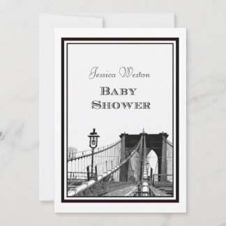 Invitation Paysage urbain de NYC Pont de Brooklyn #2 DIY Baby