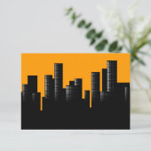 Invitation paysage urbain orange (Debout devant)