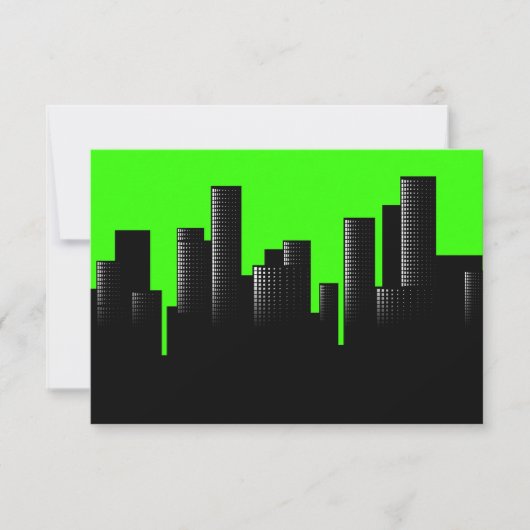Invitation paysage urbain vert (Devant)