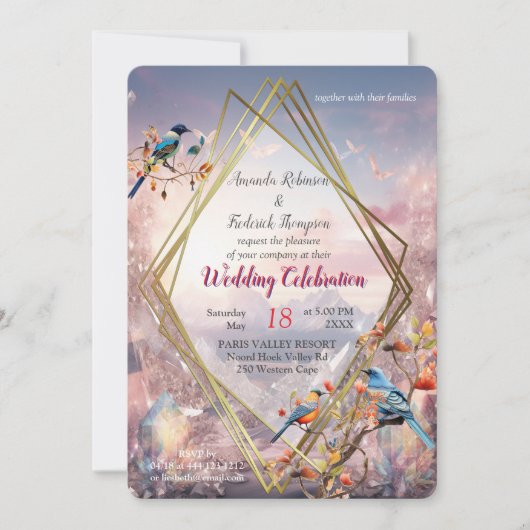 Invitation Paysages de cristaux de voyage de notre monde (Devant)