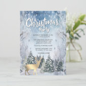 Invitation Paysages d'hiver Deer Christmas Company (Debout devant)