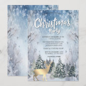 Invitation Paysages d'hiver Deer Christmas Company (Devant / Derrière)