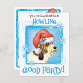 Invitation PBGV de Noël (Devant / Derrière)