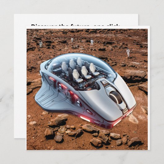 Invitation PC Souris-Voile : Défilement sur Mars - Mission 01 (Devant / Derrière)