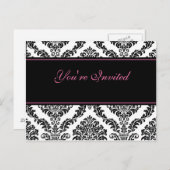 Invitation PC Vintage rose (Devant / Derrière)