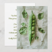 Invitation Pea in the Pod | Cosy & Douce (Devant / Derrière)