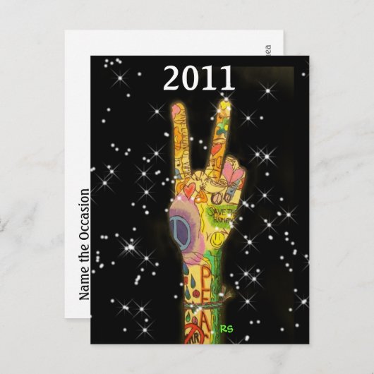 Invitation Peace 2011 - Sauvez la date ! (Devant / Derrière)