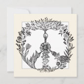 Invitation Peace Floral Dessin Cute Boho Hippie Fleurs Art (Devant)