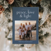 Invitation Peace, Light & Love Hanukkah Holiday Card