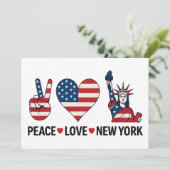 Invitation Peace Love New York (Debout devant)