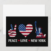 Invitation Peace Love New York (Devant / Derrière)