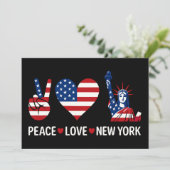 Invitation Peace Love New York (Debout devant)