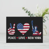Invitation Peace Love New York (Debout devant)