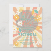 Invitation Peace Love & Party Hippie Party (Devant)