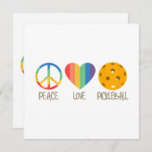 Invitation Peace Love Pickleball (Devant / Derrière)