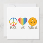 Invitation Peace Love Pickleball (Dos)