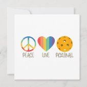 Invitation Peace Love Pickleball (Devant)