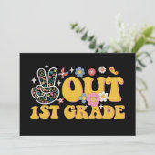 Invitation Peace Out 1re année Superbe Dernier jour d'école (Debout devant)