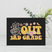 Invitation Peace Out 3e année groovy dernier jour d'école (Debout devant)