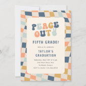Invitation Peace Out 5e année Super Graduation Party (Devant)