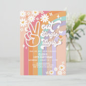 Invitation Peace Out Chiffres simples 10ème anniversaire Supe (Debout devant)