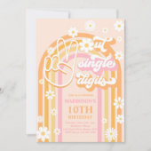 Invitation Peace Out Chiffres simples Boho Arc-en-ciel 10e an (Devant)