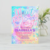 Invitation Peace Out Chiffres simples Hippy Tie Dye Anniversa (Debout devant)