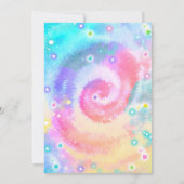 Invitation Peace Out Chiffres simples Hippy Tie Dye Anniversa (Dos)