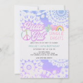 Invitation Peace Out Super Tie Dye 10e fête d'anniversaire (Devant)