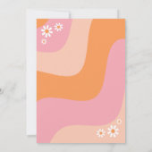 Invitation Peace Retro Super les années 70 bébé Amour Douche (Dos)