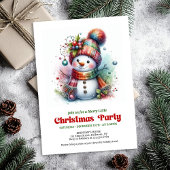 Invitation Peaceful funny snowman invite holiday joy digital