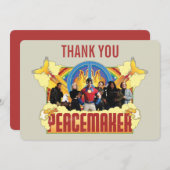 Invitation Peacemaker la série Anniversaire Merci (Devant / Derrière)