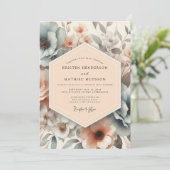 Invitation Peach Angelic Spring Wedding (Debout devant)