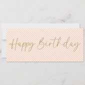 Invitation Peach Birthday Driving Lessons Gift Voucher Card (Dos)
