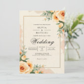 Invitation Peach Blossom Arch Mariage (Debout devant)