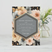 Invitation Peach Blossom Botanical Romance Wedding (Debout devant)