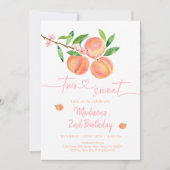 Invitation Peach Blossom Deux Sweet Peach Anniversaire (Devant)