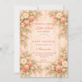 Invitation Peach Blossom Garden Baby Shower (Devant)