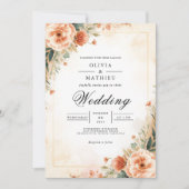 Invitation Peach Blossom Mariage (Devant)