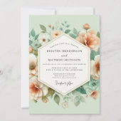 Invitation Peach Blossom Meadow Wedding (Devant)