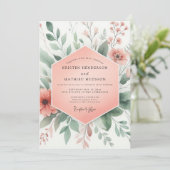 Invitation Peach Blossom Whimsy Wedding (Debout devant)