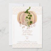 Invitation Peach Blush Citrouille TOMBE DANS LA Fête des mari (Devant)