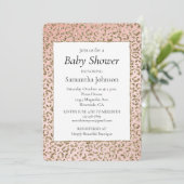 Invitation Peach Blush Parties scintillant rose Empreinte de  (Debout devant)