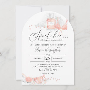 Invitation Peach Blush Spol Sa Fête des mariées de lingerie A