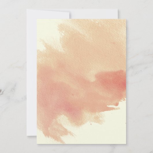 Invitation Peach cactus fleurs doux mariage arche en terre cu (Dos)