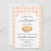Invitation Peach Coquette Cutie Pie Baby Shower (Devant)